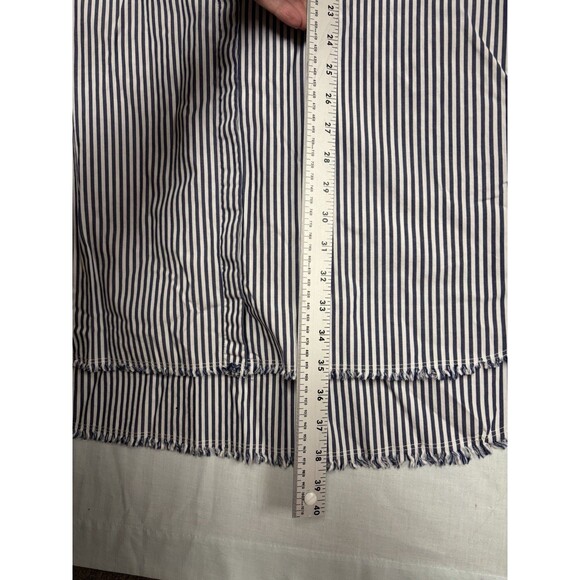 PHILOSOPHY Tunic/Button Up Short Sleeve Shirt Dress, Distressed Hem Large - Picture 2 of 7